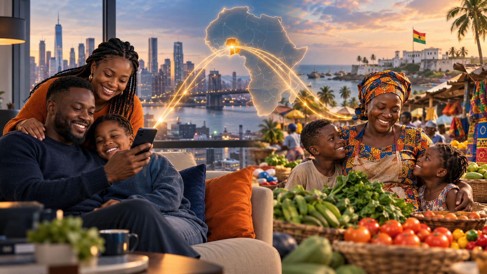 African diaspora sending money to family and businesses in Africa