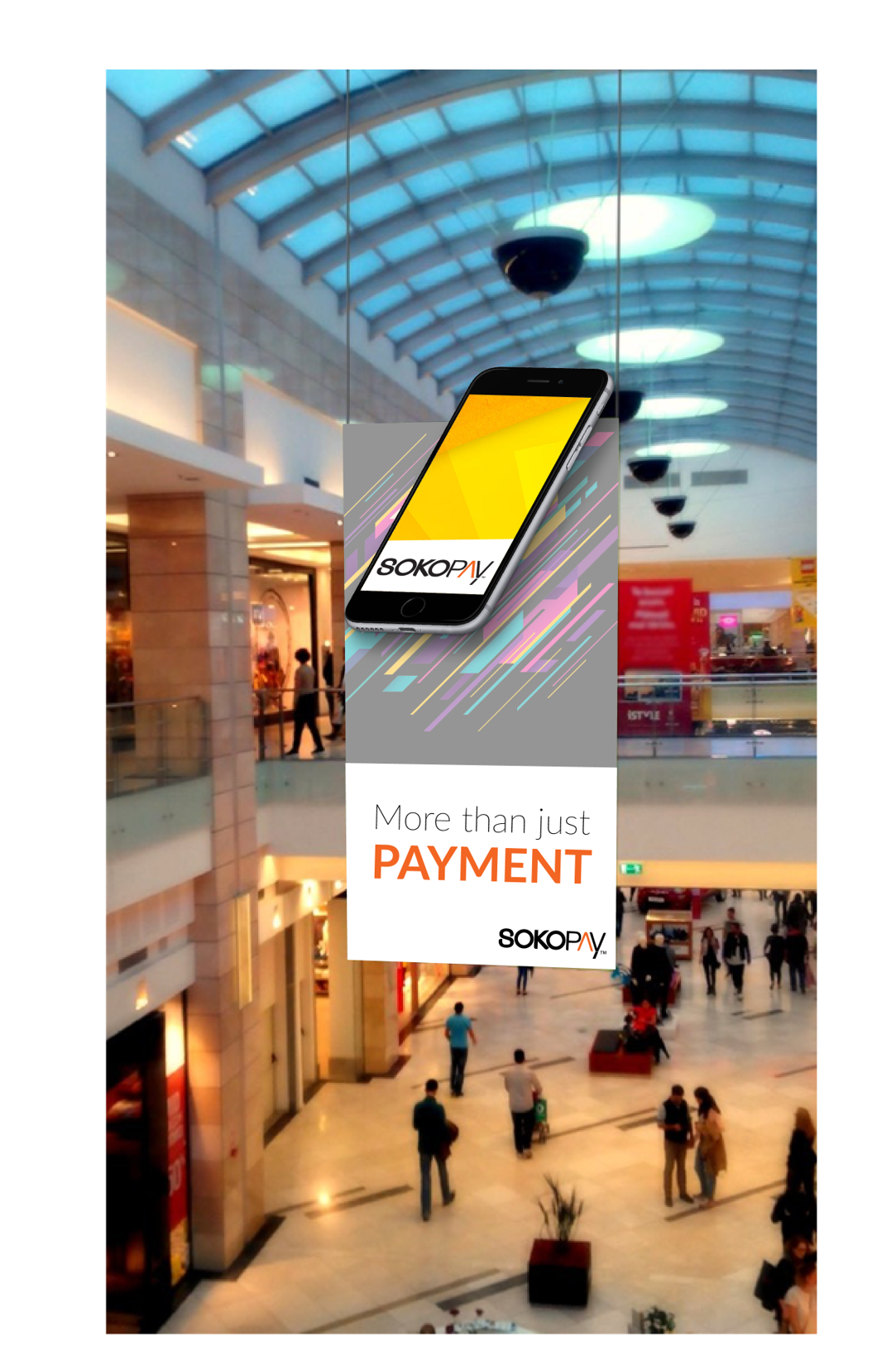 SokoPay mobile payment campaign in a shopping centre