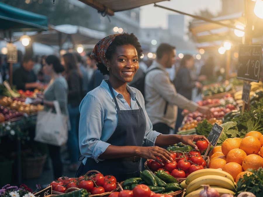 Ama, a market trader